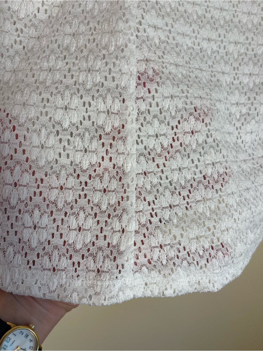 Milkmaid White Lace Mini Dress Stretchy Bow Ruffle Strap Cottagecore Coquette L - Picture 4 of 14